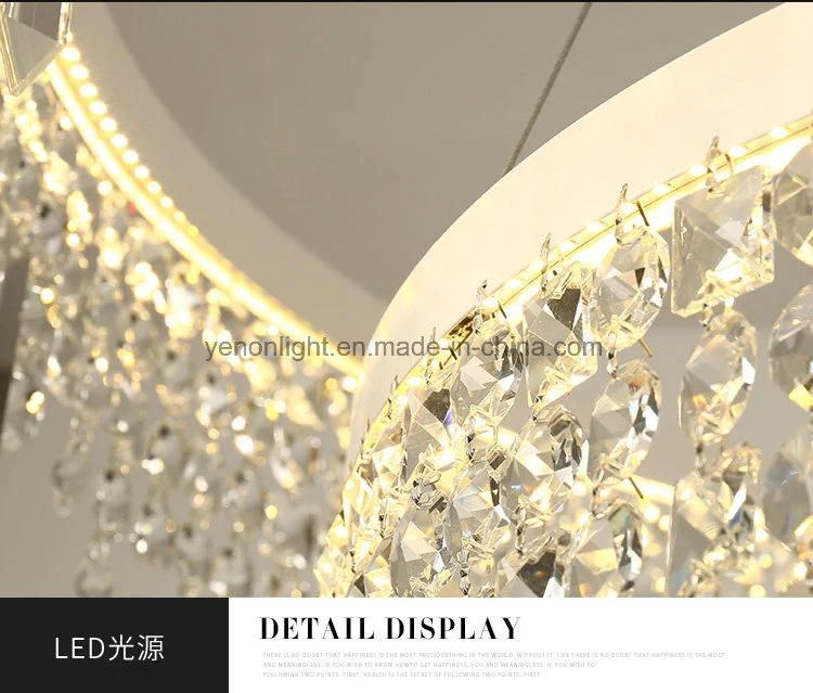 Suspended Light Lustres K9 Crystal Lamp Hotel Lighting