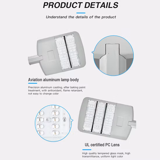 Illuminazione stradale astuta della lampada di via di prezzo di fabbrica della Cina 50 Watt 50W 100W 150W 200W LED