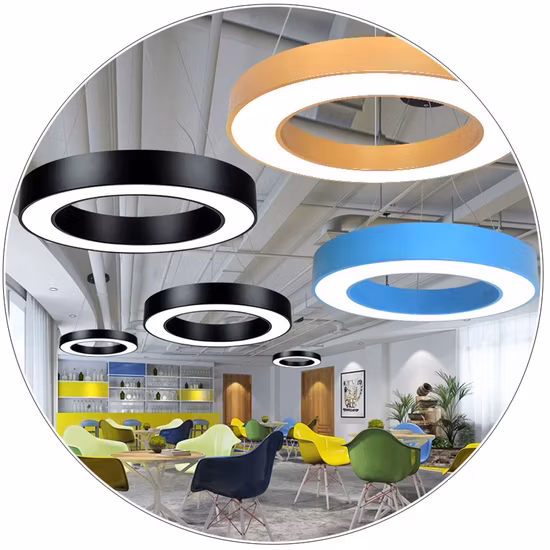 Illuminazione moderna, camera da letto, lampadario da cucina, luci LED ad anello, luci rotonde, soggiorno